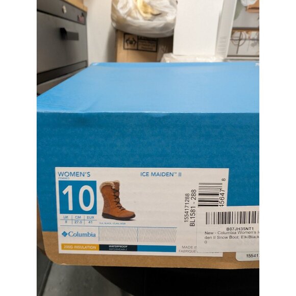 Columbia Ice Maiden II BK1581-288 Womens Elk Black Lace Up Snow Boots Size 10 - Picture 6 of 6
